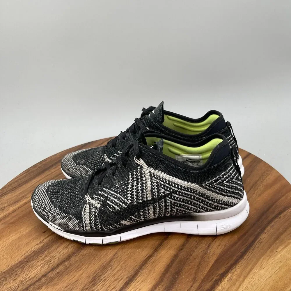 Nike Free TR Flyknit 5.0 Shoes Womens Size 9.5 Black Running Comfort Walking Gym